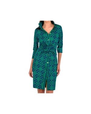 Gretchen Scott Twist & Shout Ring Toss Dress - Green