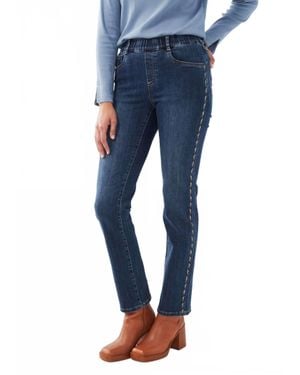 Fdj Pull-On Straight Leg Jeans - Blue