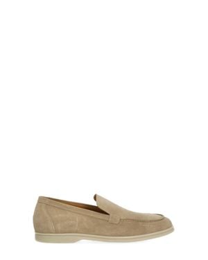 BERWICK 1707 Round Toe Suede Loafers - Natural