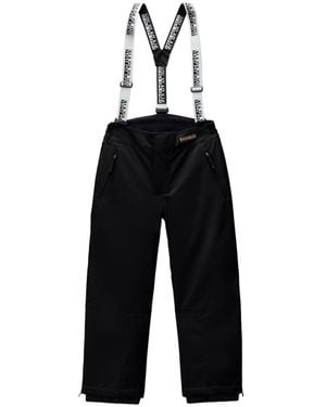 Napapijri Casual Pants With Adjustable Suspenders And Zipper Details - Blue