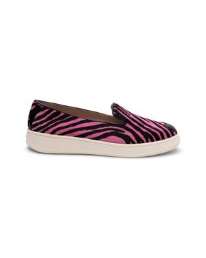 Hogan Zebra-Print Heart-Detail Sneakers - Black