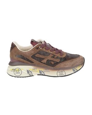 Premiata Earthy Moerund Calf Leather Sneakers - Gray