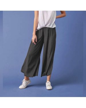Lola & Sophie Jersey Waistband Wide Leg Pants - Blue