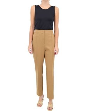 Iris Setlakwe Pintuck Straight Leg Trouser - Brown