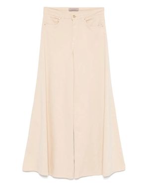 D. EXTERIOR Tailored Minimalist Pants With Silhouette - Natural