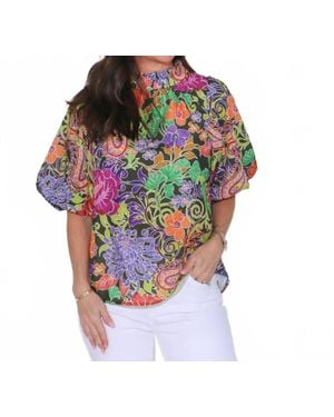 Thml Puff Sleeve Top - Green