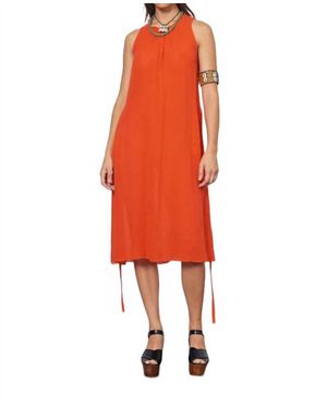 Raquel Allegra Zambia Tank Dress - Orange