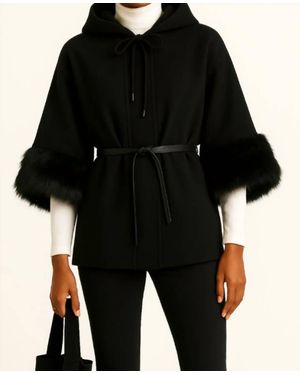 J'Envie/Eli Hampstead Three-Quarter Sleeve Hoodie - Black
