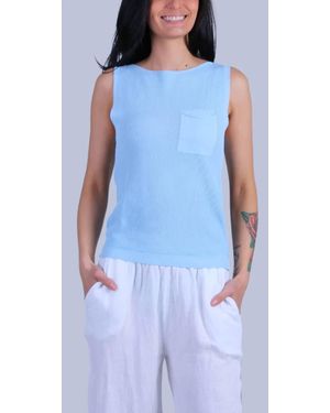 Gigi Moda Eva Knit Top - Blue