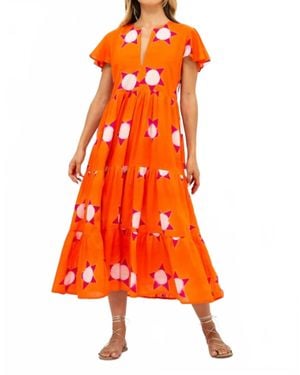 Oliphant V-Neck Maxi Dress - Orange