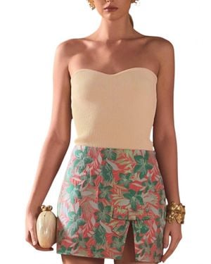 Endless Rose Hana Fitted Knit Tube Top - Green