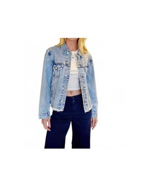 mica denim Oversized Denim Jacket - Blue