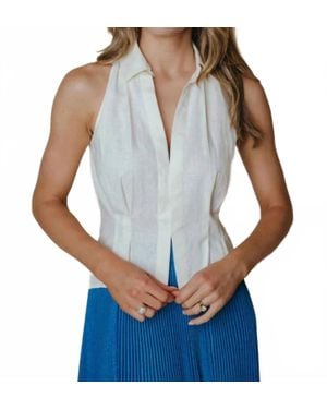 Laroque Meg Pleated Top - Blue