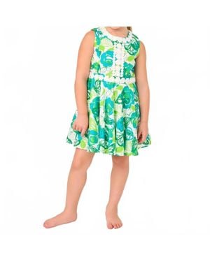 Lilly Pulitzer Girls Idala Cotton Dress - Green