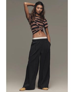 Maeve Pull-On Wide-Leg Pants Pants - Gray