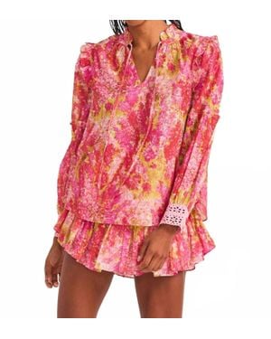 LoveShackFancy Ronalda Blouse - Red
