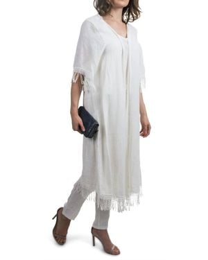 Gigi Moda Barbara Open Front Jacket - White