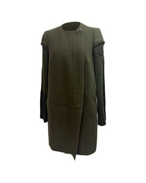 Rick Owens Winter Swan Peacoat - Green