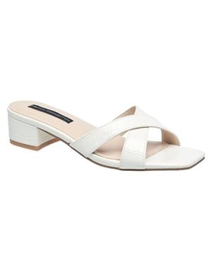 French Connection Ladies Krissy Sandal - White