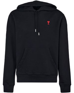 Ami Paris Quota Ami De Coeur Hoodie - Blue