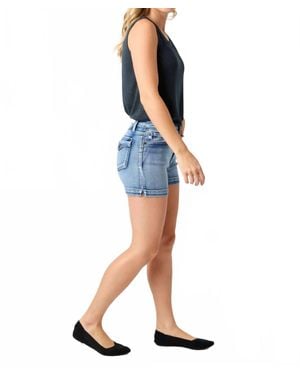 Judy Blue Button Flap Pocket Shorts - Blue