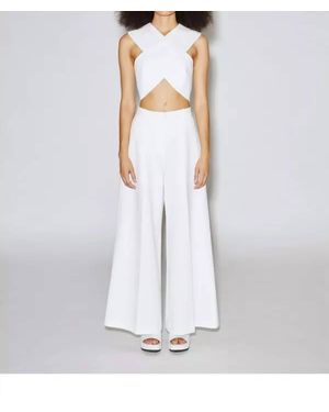 Rosetta Getty Cross Front Bra Top - White