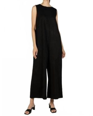 Before You Collection Scuba Binding Detail Sleeveless Jumpsuit - Black