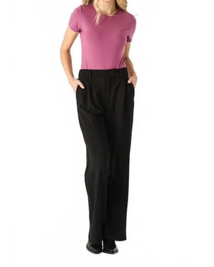 Dex Ponte Knit Wide Leg Trouser - Black