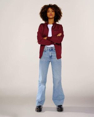 Members Only Classic Iconic Racer Oversized Jacket - White