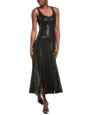 Michael Kors Embellished Slice Slits-Hem Midi Tank Dress - Black
