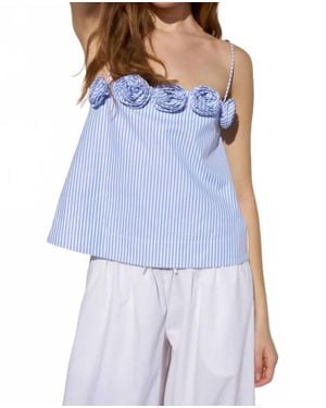 Caroline Constas Vera Top - Blue