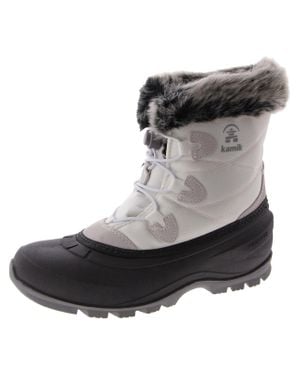 Kamik Momentum 3 Quilted Faux Fur Winter & Snow Boots - Black
