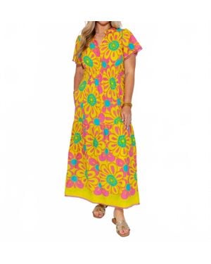 Ivy Jane Daisy Border Dress - Yellow