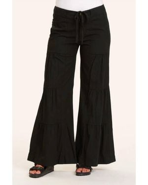 XCVI Terraced Wide Leg Pants - Black