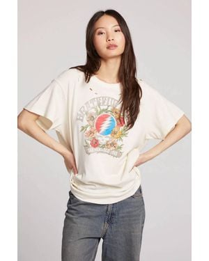Chaser Brand Floral Grateful Dead Tee - Natural
