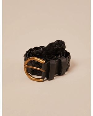 Lucky Brand Woven Leather Belt - Black