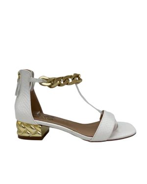 Exe' Katy 386 Chain Sandal - White