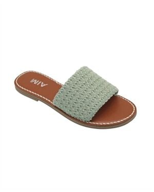 MIA Crochet Slip On Sandal - Gray