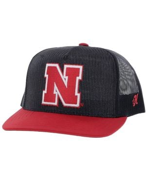 Hooey Nebraska Team N 5-Panel Mesh Trucker Snapback Cap - Black