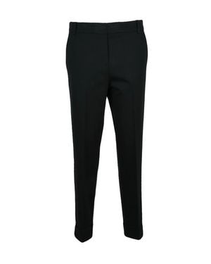 Kiltie Tapered Leg Stretch Pants With Zip Closure And Side Pockets - Black