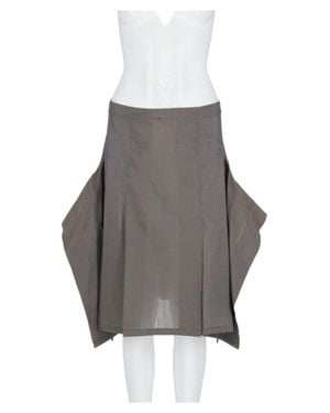 Lemaire Asymmetrical Sculptural Wool-Blend Skirt - Gray