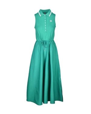 Tommy Hilfiger Polo-Collar Flared Dress - Green