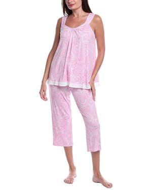 Ellen Tracy 2Pc Tank & Ankle Pant Set - Pink