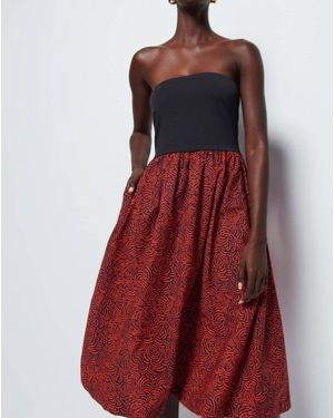Nation Ltd Gabbriette Midi Dress - Red
