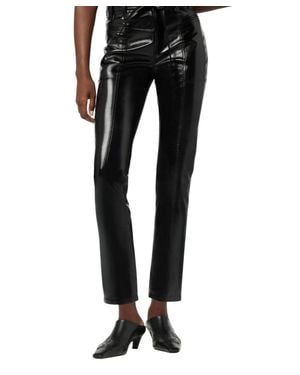 Hudson Jeans Waltz Liquid Leather Pants - Black