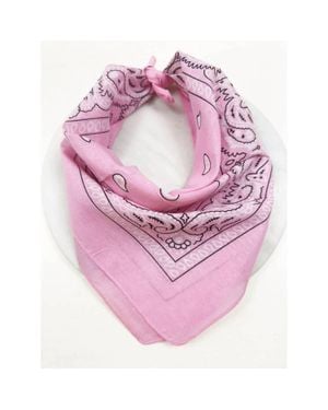 Love and Repeat Paisley Pattern Bandana - Pink