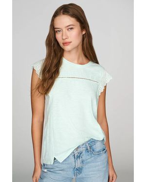 Wilt 100% Cotton Eyelet Tee - White