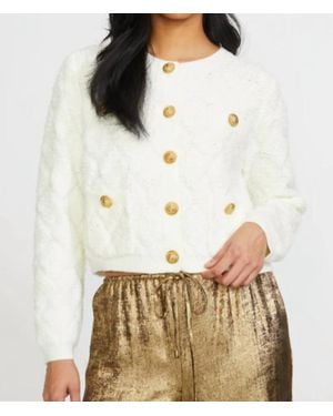 Stellah Textured Sweater Cardigan - Natural