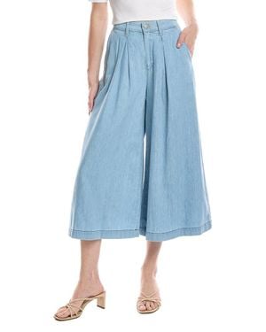 L'Agence Elowyn High-Rise Crop Palazzo Pant - Blue