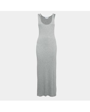 Lovers + Friends Lovers And Friends Rib Knit Cut-Out Detail Sleeveless Maxi Dress - Gray